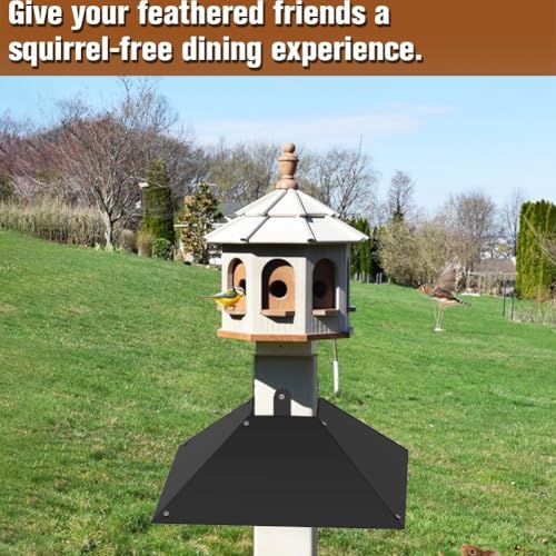 Protector de ardilla al aire libre para poste de madera en zonas de jardín y terrazas 3