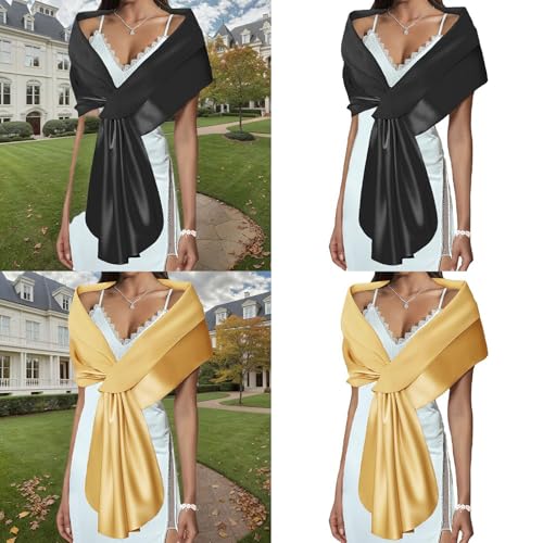 Elegant Satins Bridal Shawl Hand Embroidered Edges Shawl Wedding Women For Dresses Evening Gowns Hand Embroidered Event Stole2