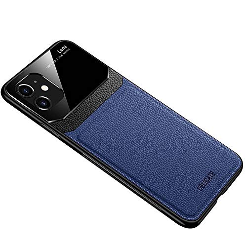 Carcasa de piel para iPhone de 12 pulgadas, diseño de plexiglás, color azul