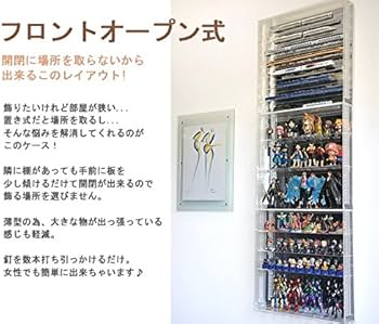 Amazon.co.jp: アクリルコレクションケース クリア 棚板4枚付 可動棚