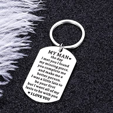 Image of Anniversary Valentines Birthday Boyfriend Girlfriend Gifts keychain