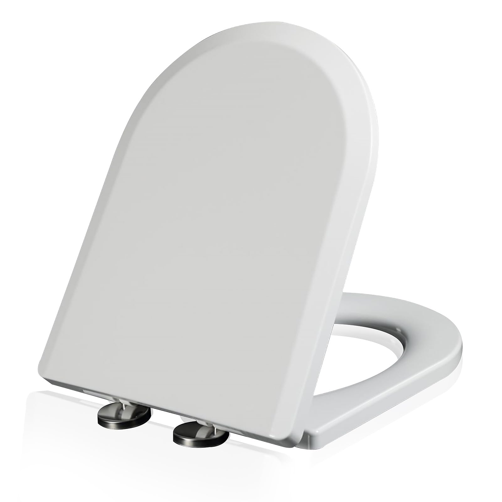 Toilet Seat, U Shape Toilet Seat with Adjustable Hinges, Slow Close Toilet Cover, Thickening Plastic Strong and Durable, Prevent Noise, Easy to Install, Easy Cleaning (Style 1)