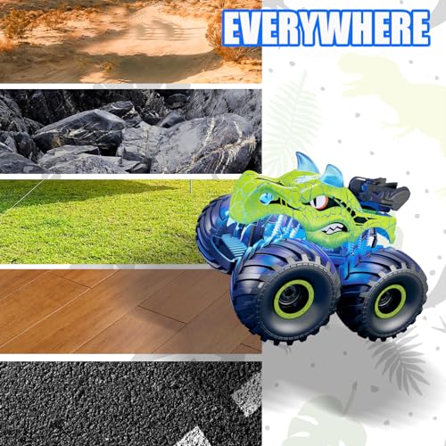 image for HONGID Dinosaur Remote Control Car,2.4 GHz RC 4WD Monster Trucks for B