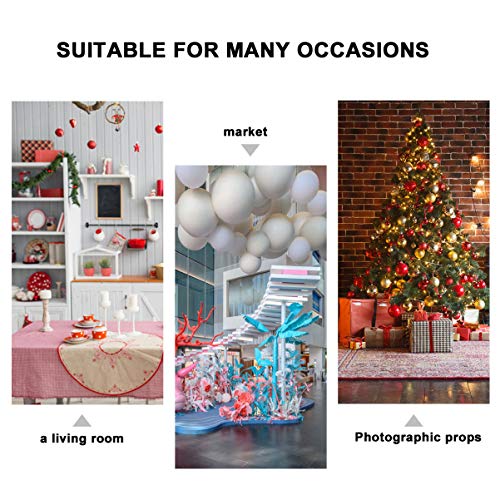 Nuobesty 24 peças de flores de Natal com glitter e flores de poinsétia, enfeites de árvore de Natal,