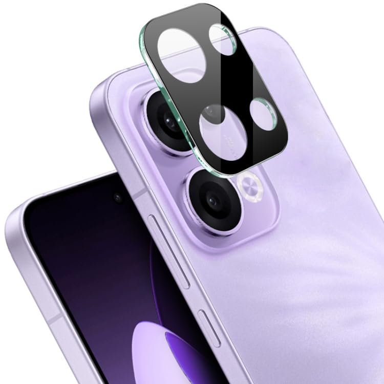 Image of FabeKee Glass Camera Lens Protector For OPPO Reno13 5G [9H Hardness] [6D Lens Protector ] [Easy Installation] Black (OPPO Reno13)