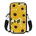 Bolso bandolera para teléfono móvil con correa de hombro extraíble girasoles dibuja impermeable bolsa para teléfono muñeca monedero mochilas unisex