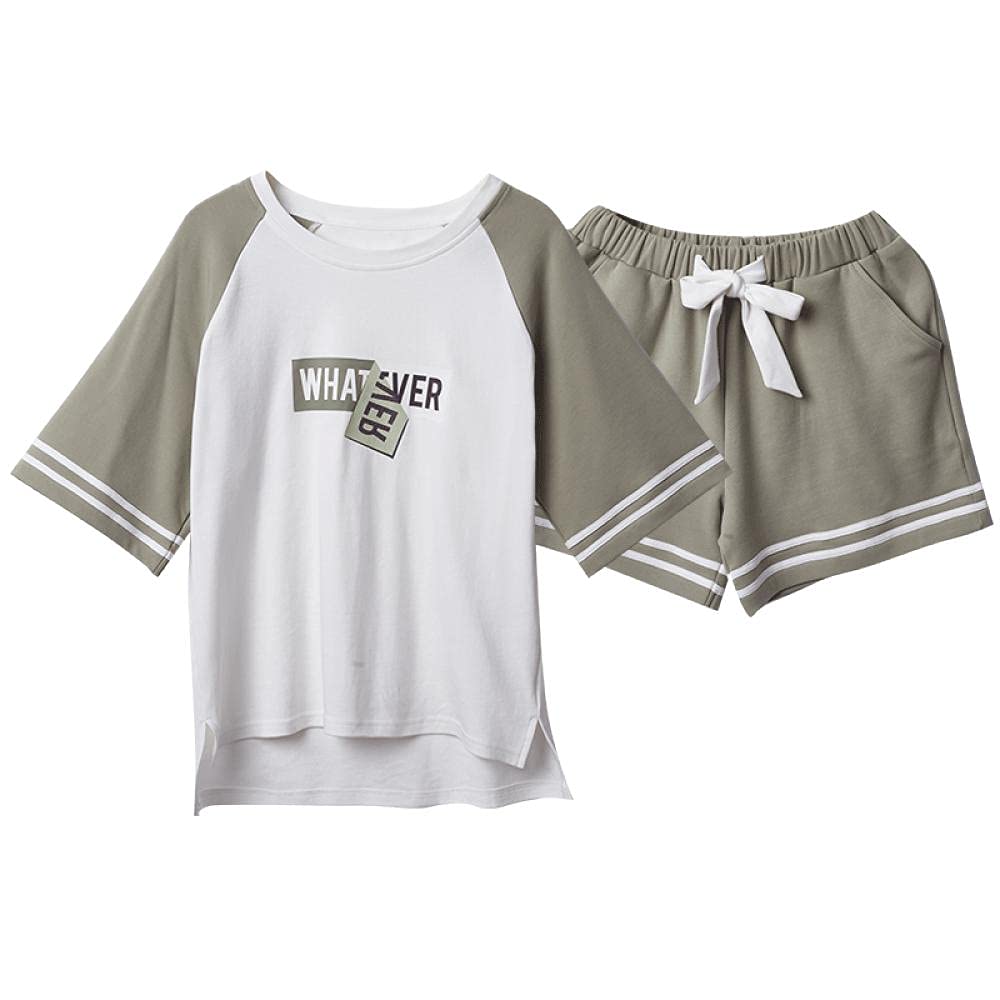 Pyjama femme short et t-shirt imprimé grande taille confort