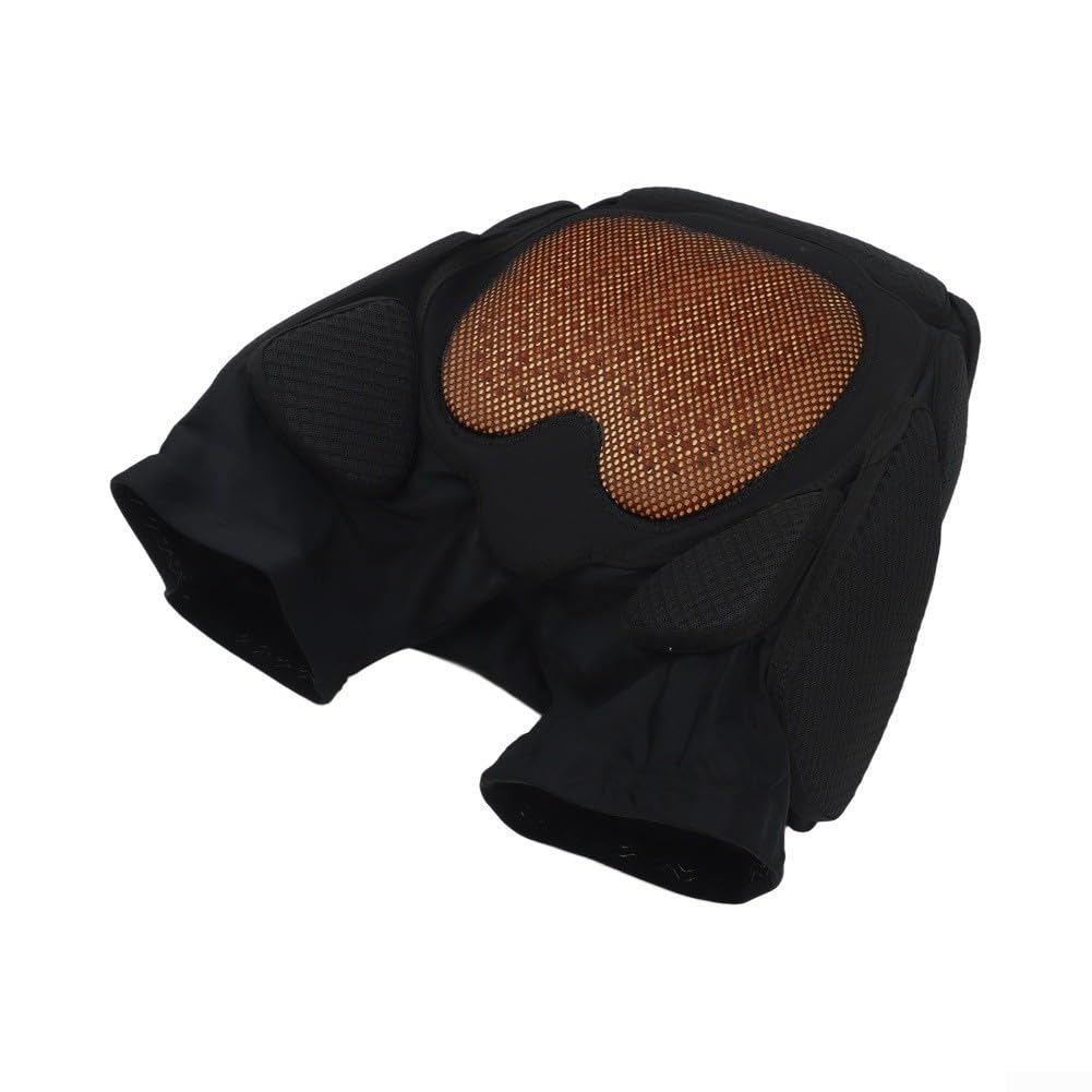 Pantaloncini protettivi imbottiti con protezioni per fianchi in EVA, per sci, snowboard, traspiranti, per coccige, glutei e cosce, unisex, per adulti, colore nero