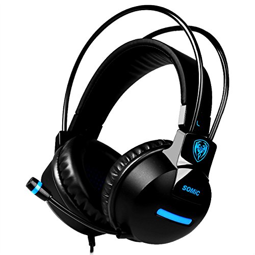 SOMIC G911 Stereo Gaming Headset with Microphone Game Earphones and Headphone Studio PC Headset Noise Isolating£¬Black