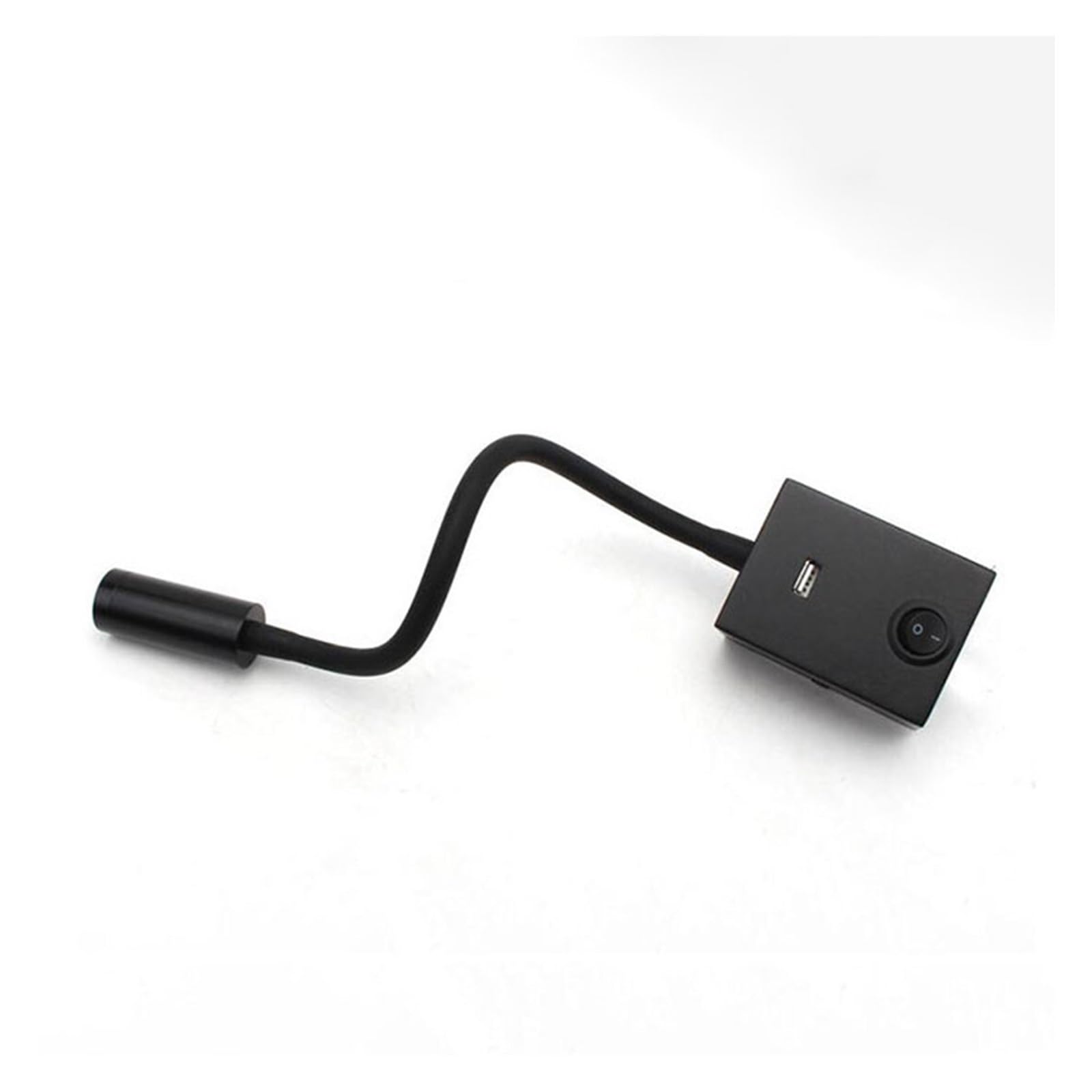 Czarny 3000K 4000K 6000K ścienna lampka do czytania na gęsiej szyi Port USB wyjście lampka do czytania z przełącznikiem do czytania w łóżku(4000K)