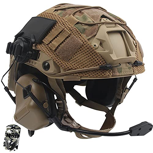 Casque militaire rapide antichoc avec écouteur tactique de paintball