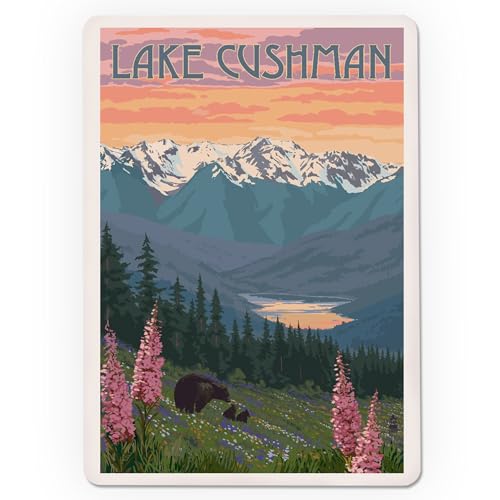 52 Naipes Poker Lake Cushman Washington Bear y Flores miniatura 3