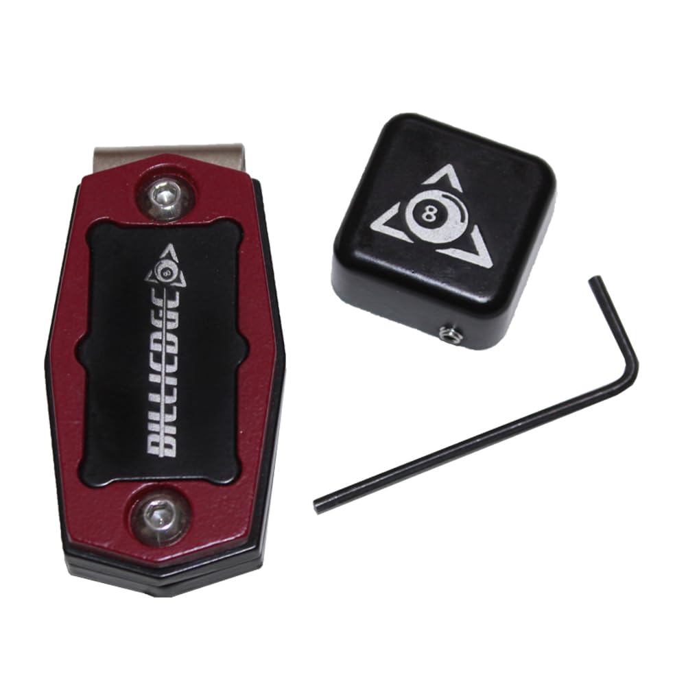 Aluminum Alloy Magnetic Billiard Chalk Holder with Belt Clip & Allen Key | Magnetic Pool Chalk Holder | Snooker & Billiards Cue Accessory | Black-image-26