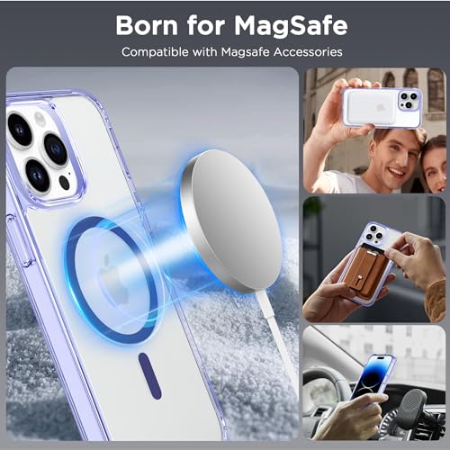 Image of CACOE Magnetic Case for iPhone 14 Pro Max 6.7 inch, Purple-1