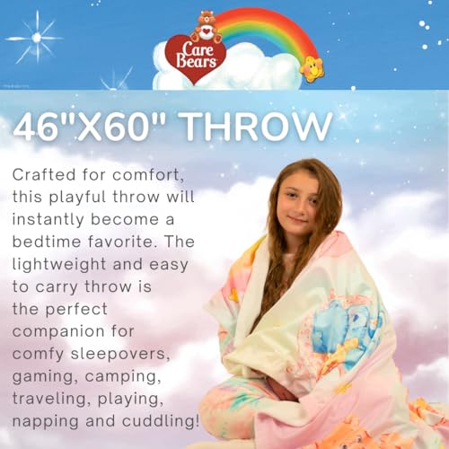 Franco Collectibles Care Bears Valentine's Day Heart Vintage Bedding Super Soft Plush Throw, 46 in x 60 in, (Officially Licensed Product) - Image 2