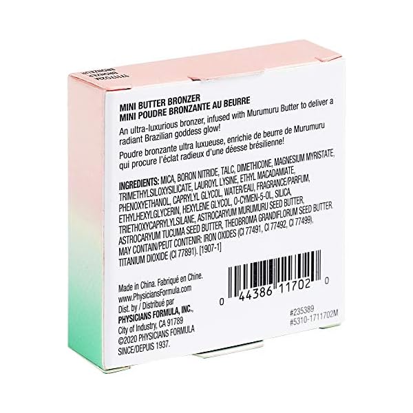 Physicians-Formula-Mini-Murumuru-Butter-Cream-Shimmer-Makeup-Bronzer-012-Ounce Physicians Formula Mini Murumuru Butter Bronzer,Moisturizing,Nourishing Murumuru Butter Blend for Silky All-Day Luminous Glow,Dermatologist Tested, Hypoallergenic,Vegan & Cruelty-Free -Bronzer Mini