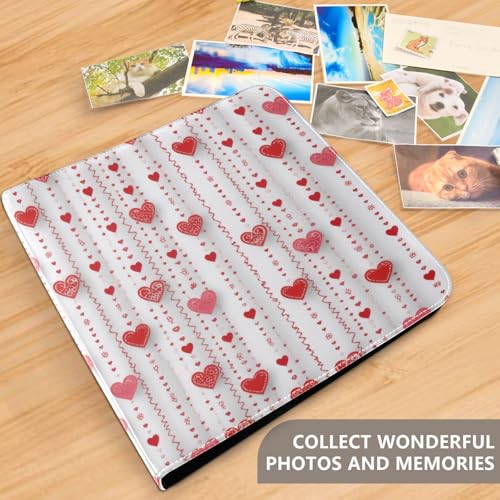 Álbum de Fotos DIY Autoadhesivo Álbum de Recortes Corazón Romántico Álbum de Fotos de 3 Anillos 40 Páginas 8x10 para Memorias miniatura 5