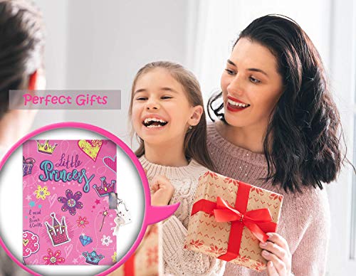 GINMLYDA-Kids-Diary-with-Lock-for-Girls-7x53-Inch-160-Pages-Girls-Notebook-Journal-for-Writing-Drawing-Best-Gift-for-Children-Age-5678910Princess