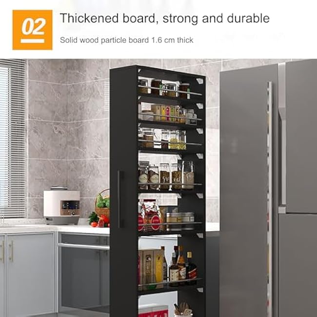 Mobile 7-Cube Storage Shelf with Caster Wheels, Pull-Out Organizer Utility Cart for Home & Office, Versatile Display Cabinet Rack (Grey, 15 * 45cm/6 * 18in)-nL25Dxc3