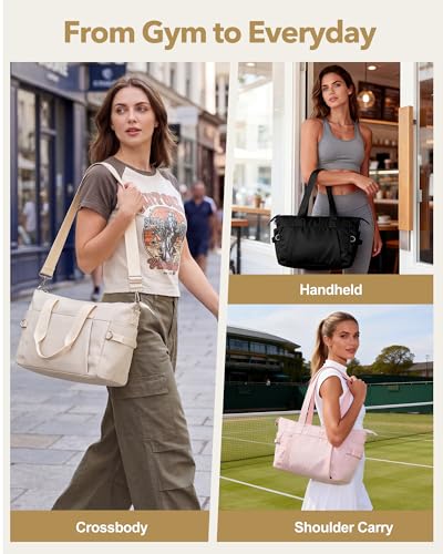 Image of Small Gym Bag for Women, Lightweight Mini Duffle Bag with Wet Compartment, Perfect as a Travel Carry On or Crossbody Weekender for Sport, Workout & Dance
