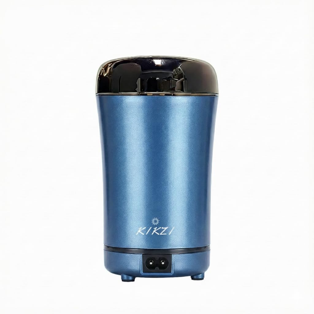 KIKZI® Electric Coffee Grinder, Superfine Grinding, 150W Powerful Motor, One Touch Operation, Compact Design, Black (Blue)