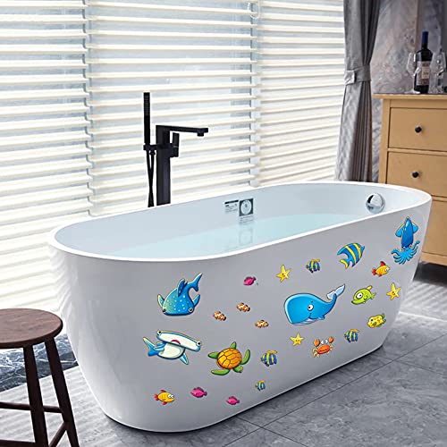 24Pcs Non Slip Bathtub Stickers, Cartoon Marine Life Bath Tub Stickers, Pvc Matte Bath Tub Slip Stickers For Kid's Room, Bathroom,Floor, Anti-Slip Appliques For Shower Surfaces #TOP7