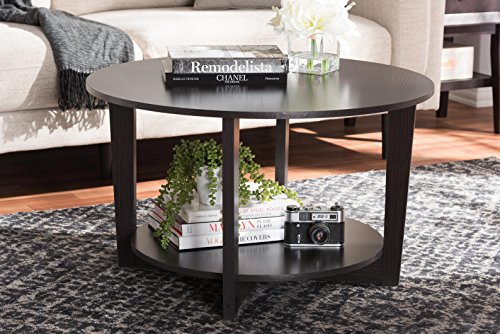 Baxton Studio Alzenau Coffee Table, Wenge Dark Brown #TOP1
