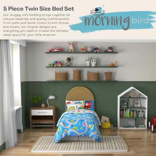 image for Franco Morning Bird Transportation Cars/Bus Kids Bedding Super Soft & 