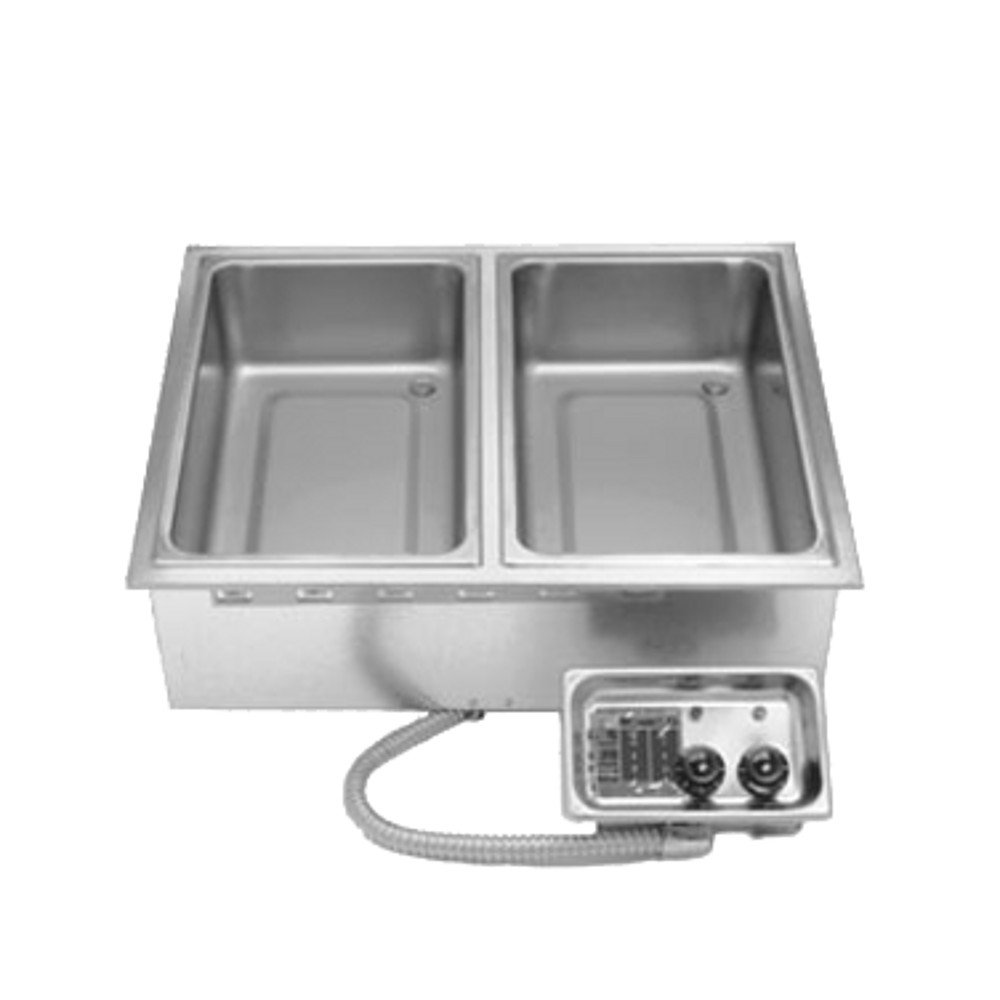 APW Wyott HFW-2D Electric 2-Pan Drop-in Hot Food Well Unit w/EZ-Lock