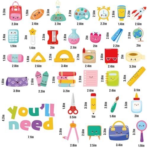 35 imanes decorativos escolares para refrigerador miniatura 2