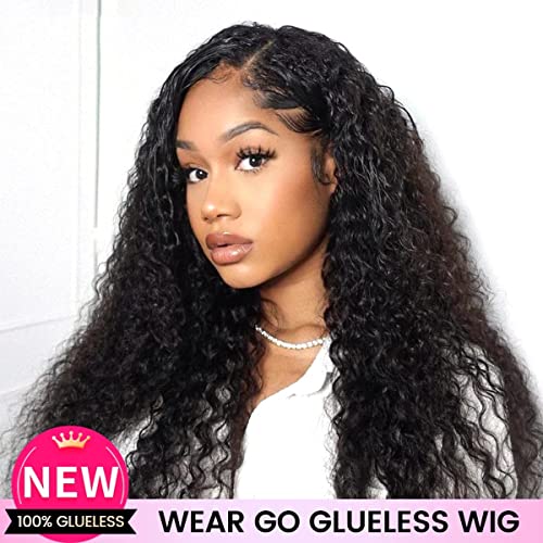 Image of ISEE Water Wave Lace Front Wig Human Hair Wear Go Glueless Wig 20 Inch