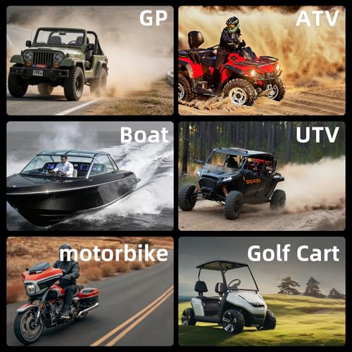 Image of 1200W 6.5 Inch Marine Speakers, Built-in Bluetooth & Amplifier, IPX6 Waterproof Powered Subwoofers, RGB Lights, 2-Way, Independent Remote Control, Boats Audio System for ATVs, UTVs, Jeeps, Golf Cart