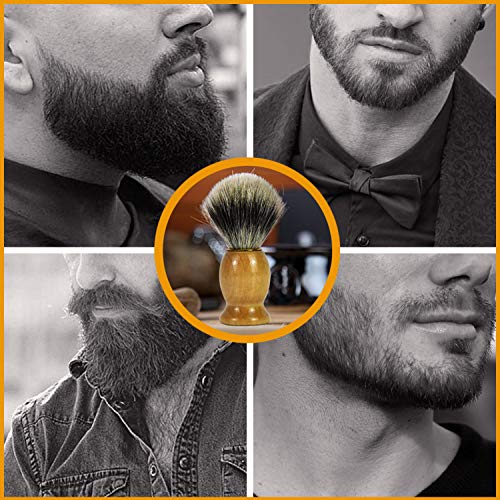 image for Gonioa Pure Badger Hair Shaving Set with Stainless Steel Shaving Stand