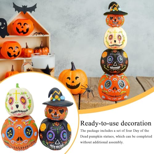 Décoration de table de ferme Halloween : statue magnétique empilable pour maison - 3