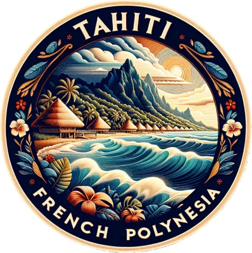 Imán decorativo souvenir Tahiti de 2 pulgadas miniatura 1