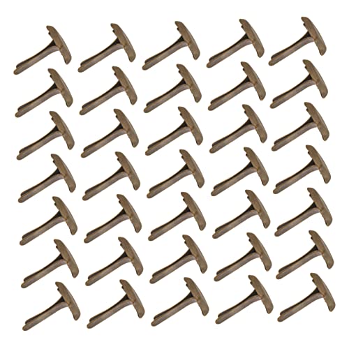DOITOOL Craft Rivet Studs Square Round Feet Double Spikes 300pcs Paper Fasteners for Crafts