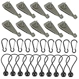 Kisangel Heavy Duty Zeltklammern Teiliges mit Nylon Metall Klemmen und...