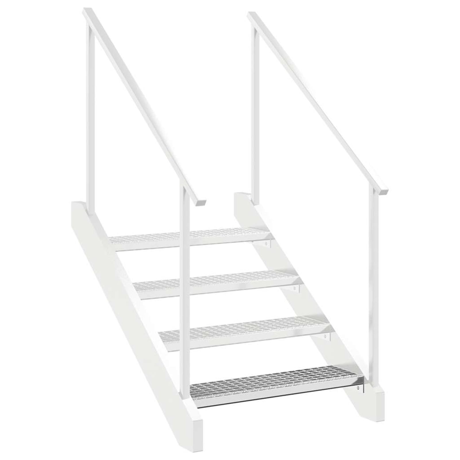 Gecheer Scalino in Griglia, Antiscivolo con Bordi Rialzati, 70 x 24 x 7 cm, Acciaio Zincato, per Scale Industriali, Scuole, Ristoranti e Ambienti Interni ed Esterni