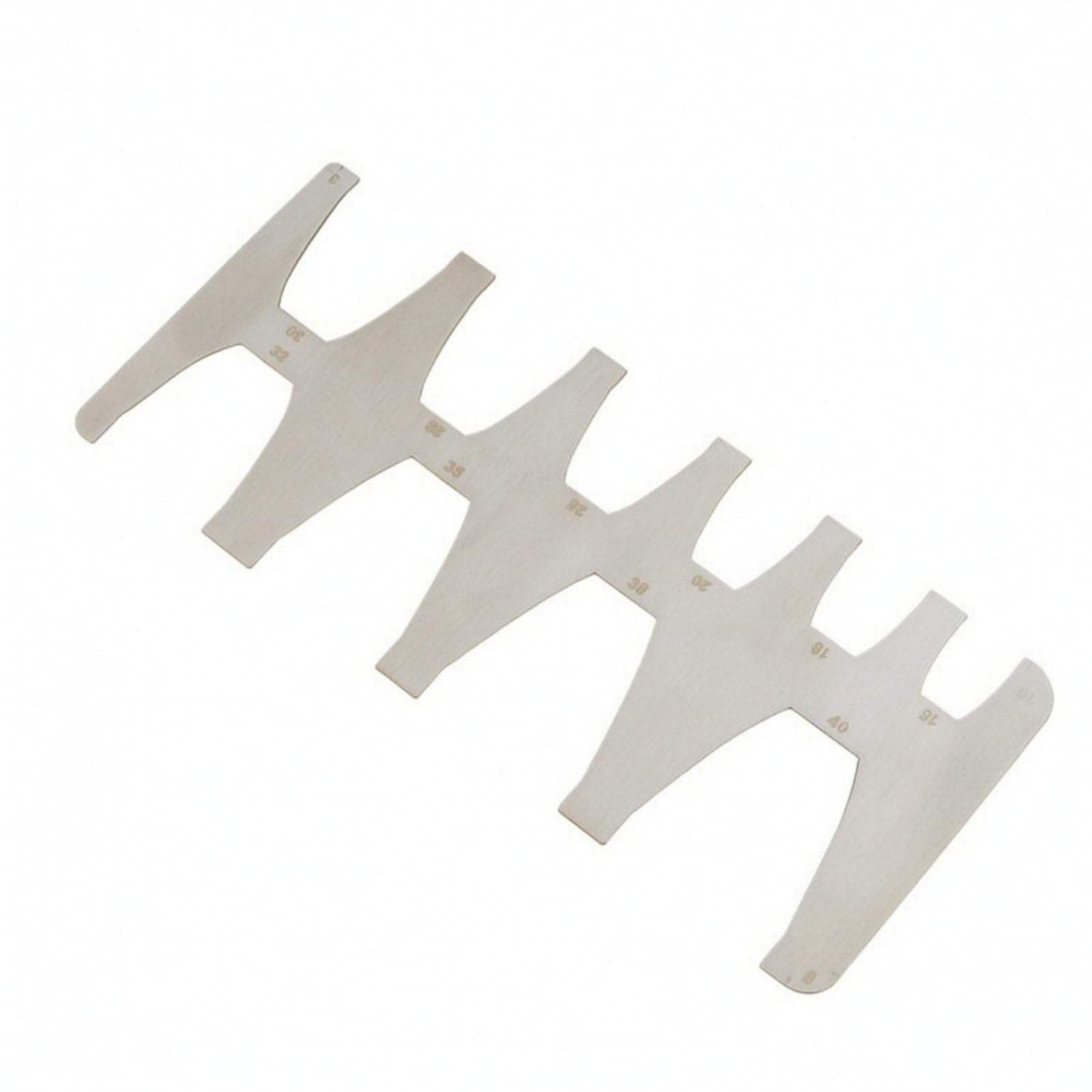 Qianly Gabarit D'extrémité Ceinture En Acier Inoxydable Précis Jauge Métallique Plate Gradua Réutilible til Mesure Montre, Queue Carrée