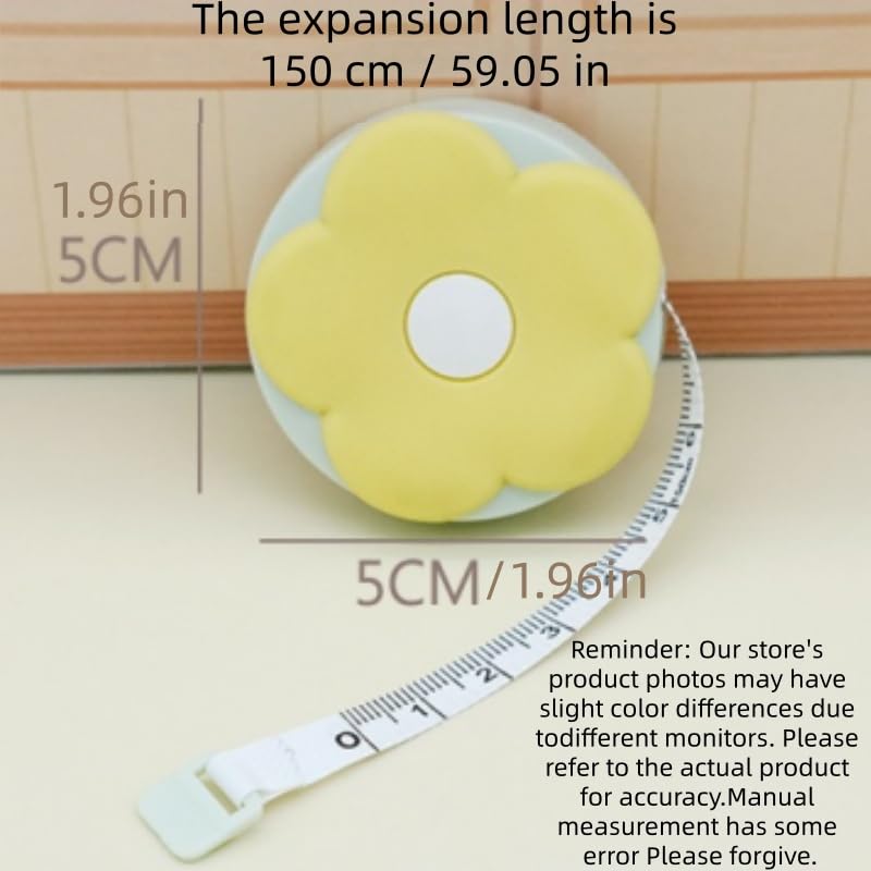 1PC Mini Retractable Tape Measure Cute Compact Dual Scale Design for Sewing Tailoring, Body Waist Arm Measurement, Portable Travel Use, Purple