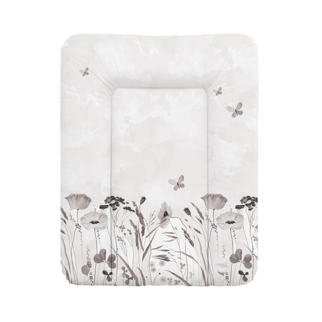 CEBA BABY Weiche Wickelauflage 50x70 cm – Wickelmatte für feste Unterlagen, Basic, OEKO-TEX® Standard 100 (Nature Harmony)