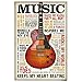 Produktbild REINDERS Poster Music is Passion - Papier 61 x 91.5 cm Braun Man Cave Musik