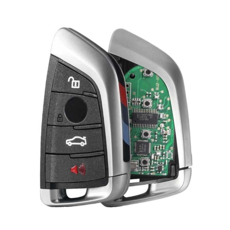 Suitable for Keyless Go Remote Car Key for BMW 1 3 5 7 Series X1 X3 X5 X6 X7 F CAS4 CAS4+ FEM 2011-2017 ID49 3/4 Button 315/434/868MHZ(4 Buttons Black,868Mhz)