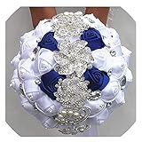 ramo novia hortensias azules Color: blanco con azul real , peso del artículo: 0,6 kg