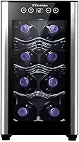 Adega ACB08 Electrolux 8 garrafas 1 Porta Preta Acabamento em Alumínio - Bivolt