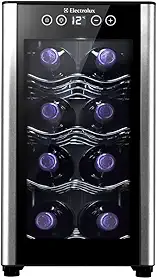 Adega ACB08 Electrolux 8 garrafas 1 Porta Preta Acabamento em Alumínio - Bivolt