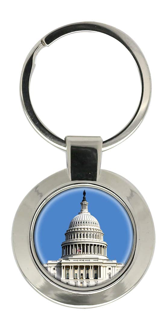 Giftshop Uk Unisex Silver Coloured Metal Capitol, Washington D.c. Key Ring