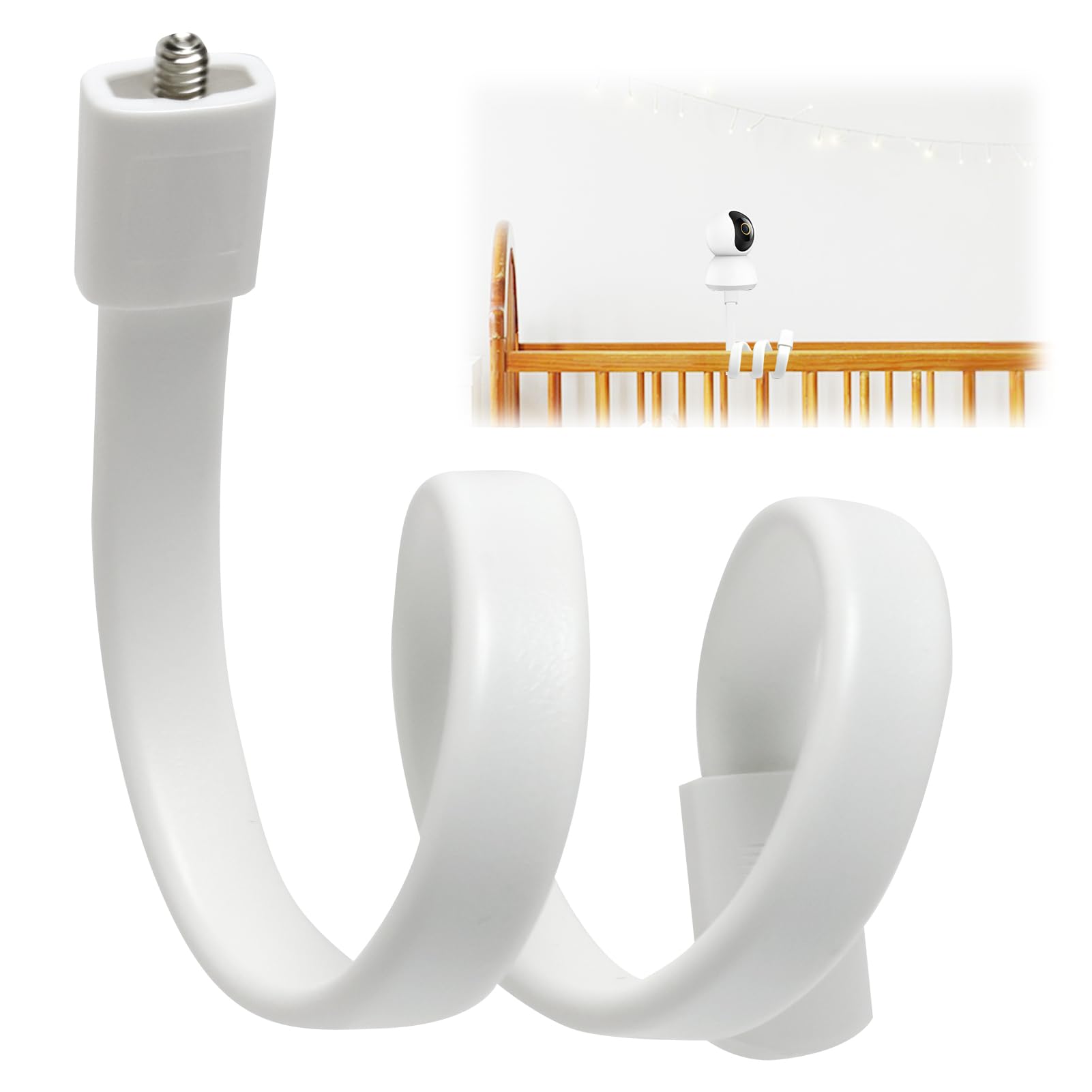 Supporto Per Baby Monitor - Regolabile, Flessibile, Vite 1/4, Senza Foratura - Per Lettini, Tavoli E Davanzali - Foto 12