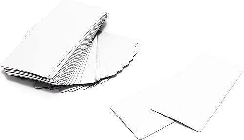 Rammos Etiquetas magnéticas de borrado en seco, 4 x 2 pulgadas, 30 unidades, etiquetas magnéticas blancas impermeables para pizarras blancas,