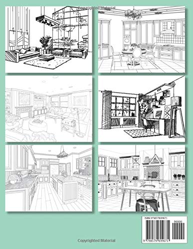 Interior Design Coloring Book Volume 2: House Decoration Coloring Book for Adults (Cities & Architecture) image 3